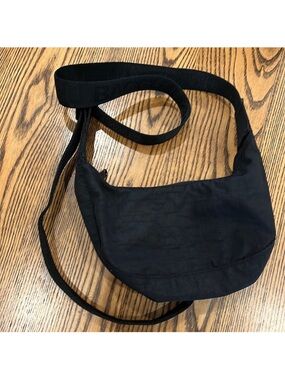 Black Baggu mini Crescent Crossbody Bag
